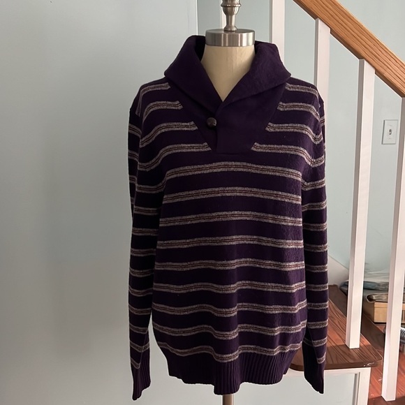 Brooks Brothers 346 100% Lambswool Stripped Sweater Size Small - Picture 8 of 8